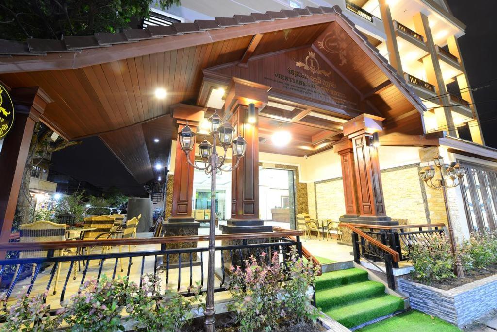 Hotel entrance with complimentary on-site parking